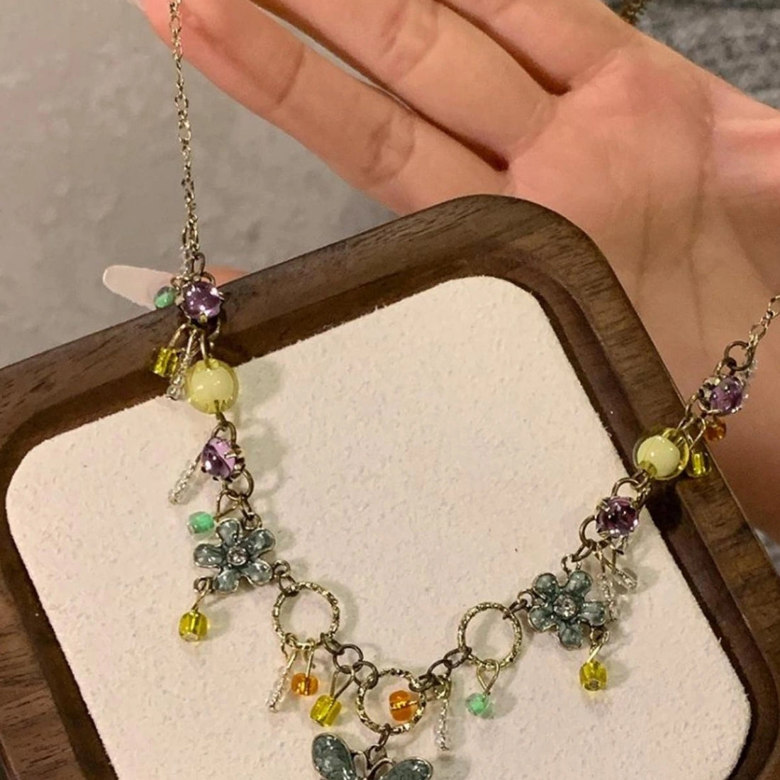 Accessories Vintage Floral Butterfly Choker