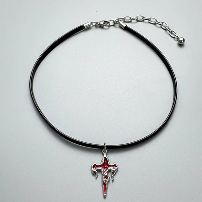 Accessories Vintage Gothic Cross Choker Necklace
