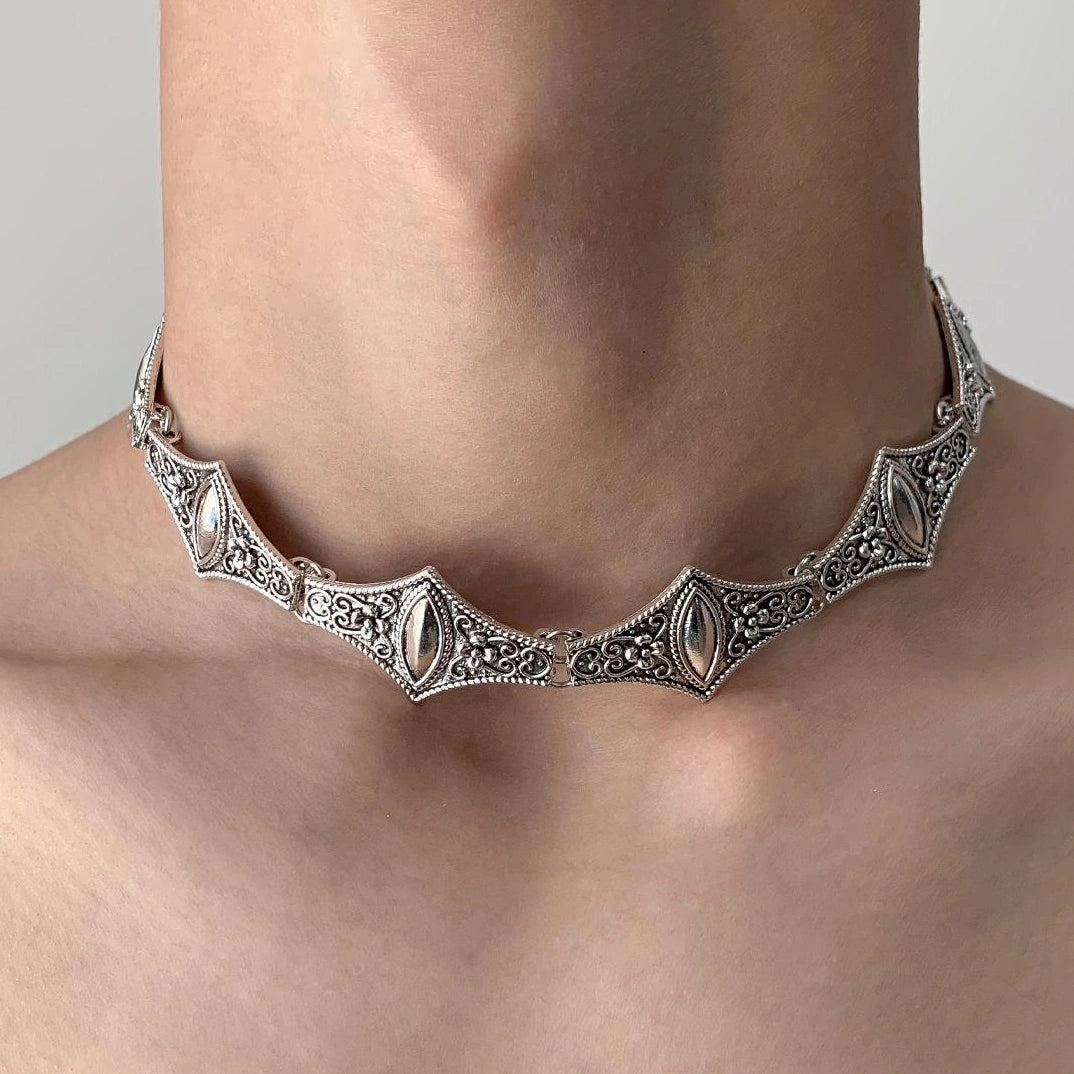 Accessories Vintage Metal Filigree Choker Necklace