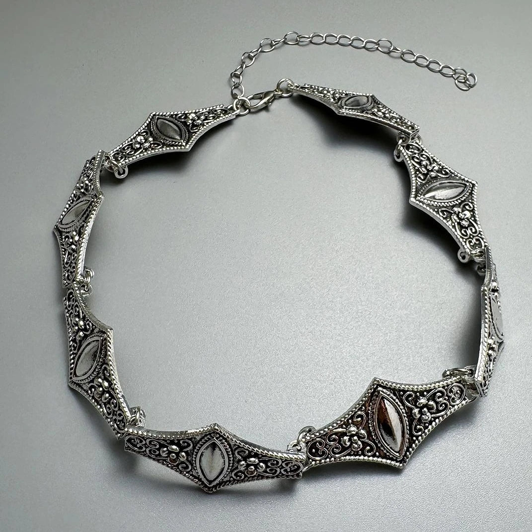Accessories Vintage Metal Filigree Choker Necklace
