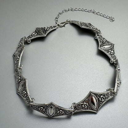 Accessories Vintage Metal Filigree Choker Necklace