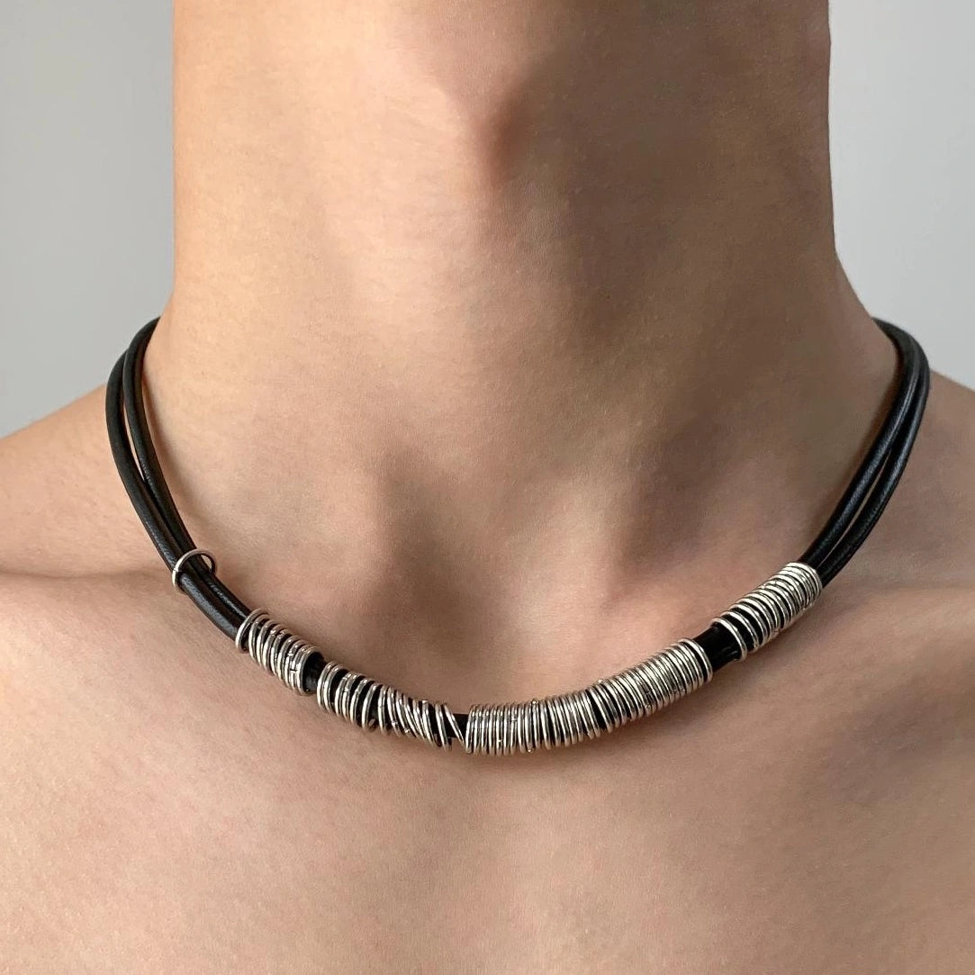 Accessories Vintage Multi Wrap Leather Choker Necklace