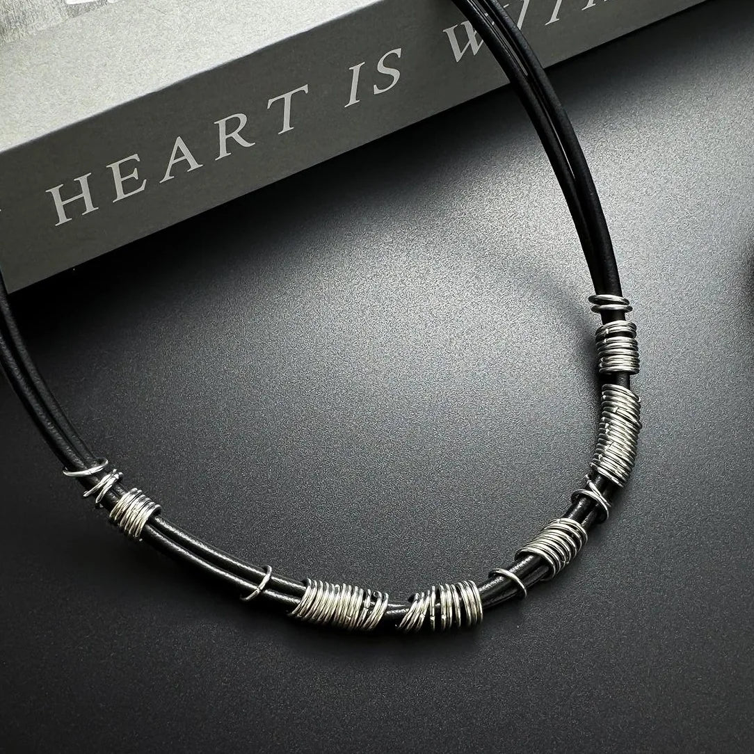 Accessories Vintage Multi Wrap Leather Choker Necklace