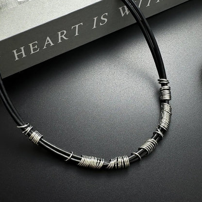 Accessories Vintage Multi Wrap Leather Choker Necklace