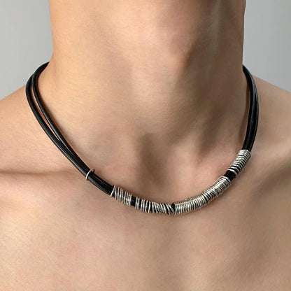 Accessories Vintage Multi Wrap Leather Choker Necklace