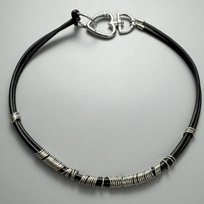 Accessories Vintage Multi Wrap Leather Choker Necklace