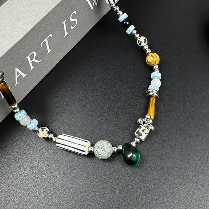 Accessories Vintage Natural Stone Multi Element Choker Necklace