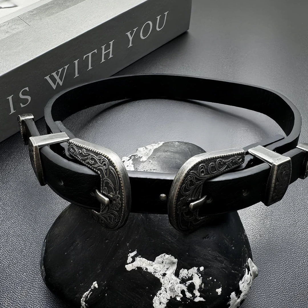 Accessories Vintage Punk Leather Choker Necklace