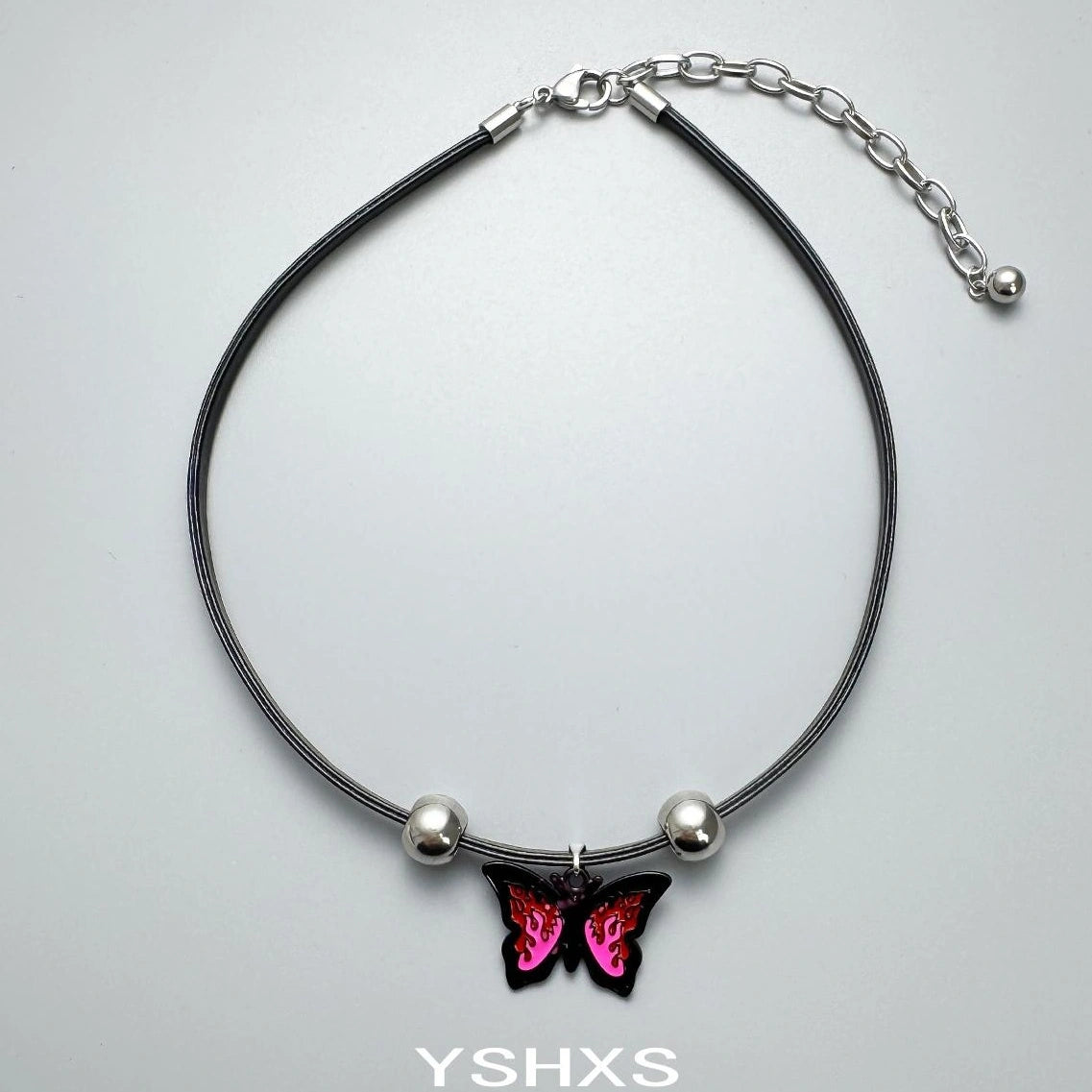 Accessories Vintage Red Butterfly Choker Necklace