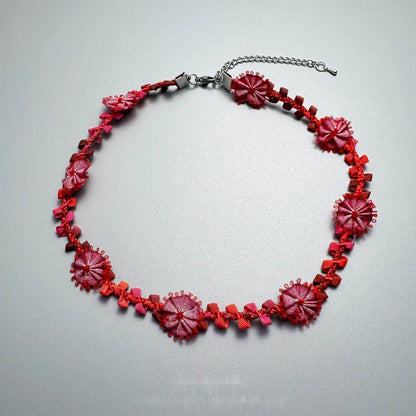 Accessories_Vintage_Red_Handwoven_Floral_Lariat_Necklace_MISSTT