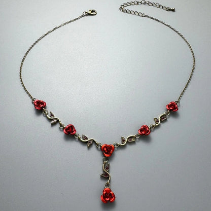Accessories Vintage Rose Leaf Collarbone Necklace