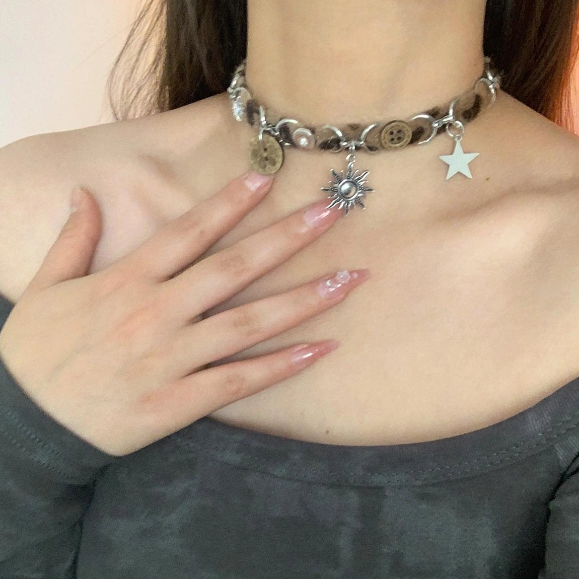 Accessories Vintage Sun Star Punk Necklace