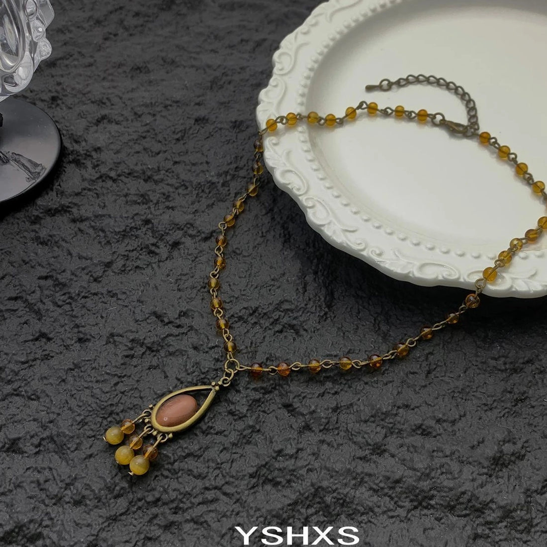 Accessories Vintage Waterdrop Tassel Chain Necklace