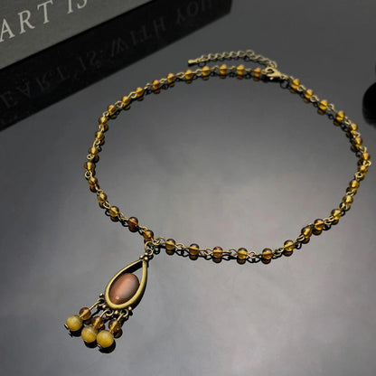 Accessories Vintage Waterdrop Tassel Chain Necklace