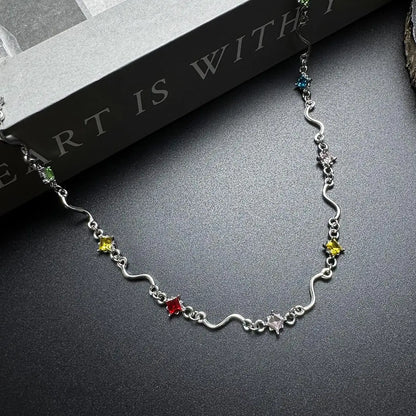 Accessories Wave Zircon Necklace