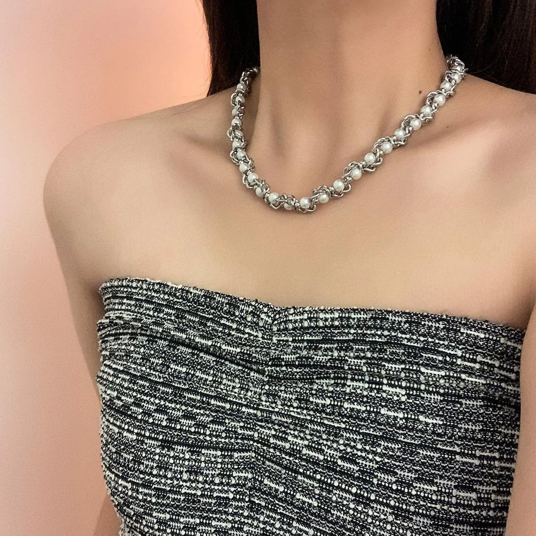 Accessories Wrapped Pearl Choker Necklace