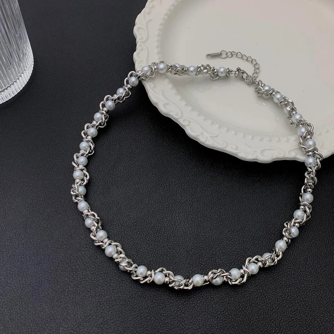 Accessories Wrapped Pearl Choker Necklace