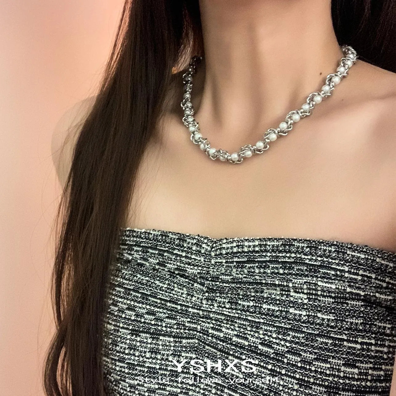 Accessories Wrapped Pearl Choker Necklace