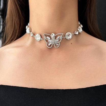 Accessories Y2K Crystal Butterfly Necklace