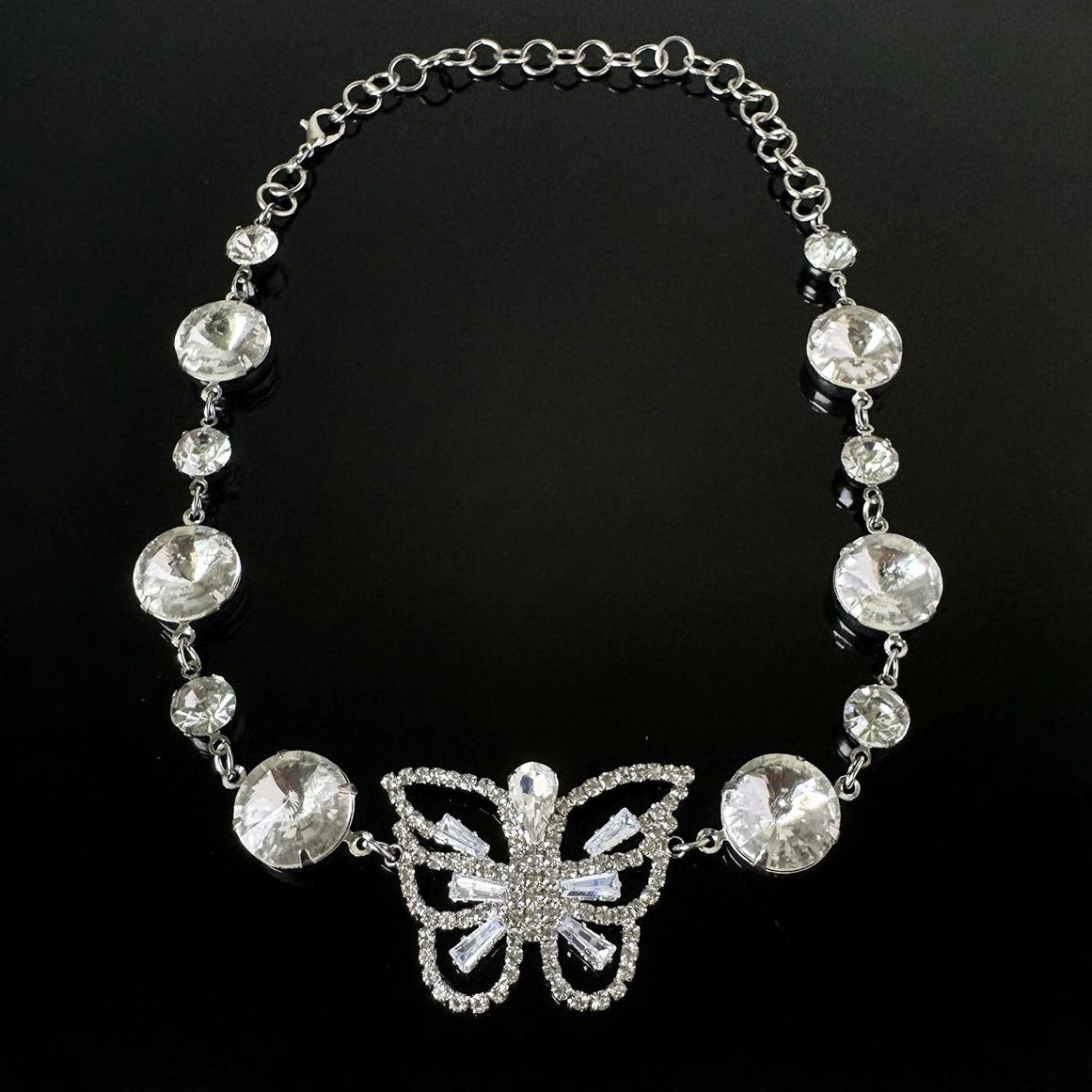 Accessories Y2K Crystal Butterfly Necklace