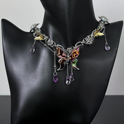 Accessories Y2K Punk Butterfly Choker With Fringe