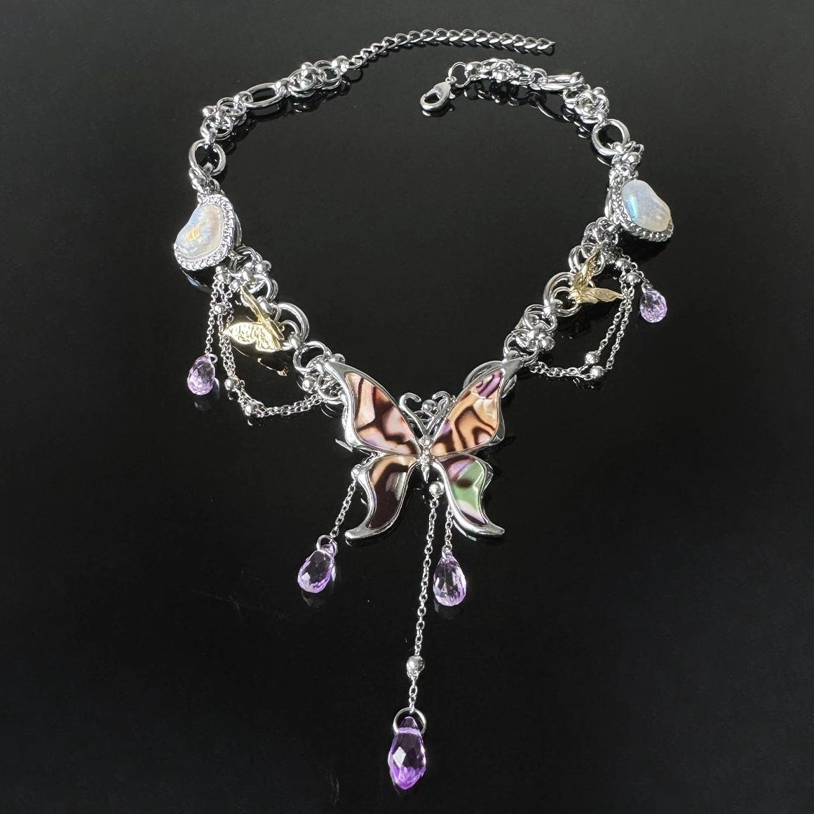 Accessories Y2K Punk Butterfly Choker With Fringe