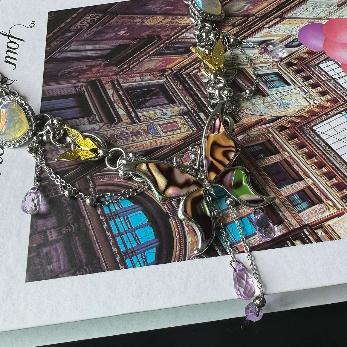 Accessories Y2K Punk Butterfly Choker With Fringe