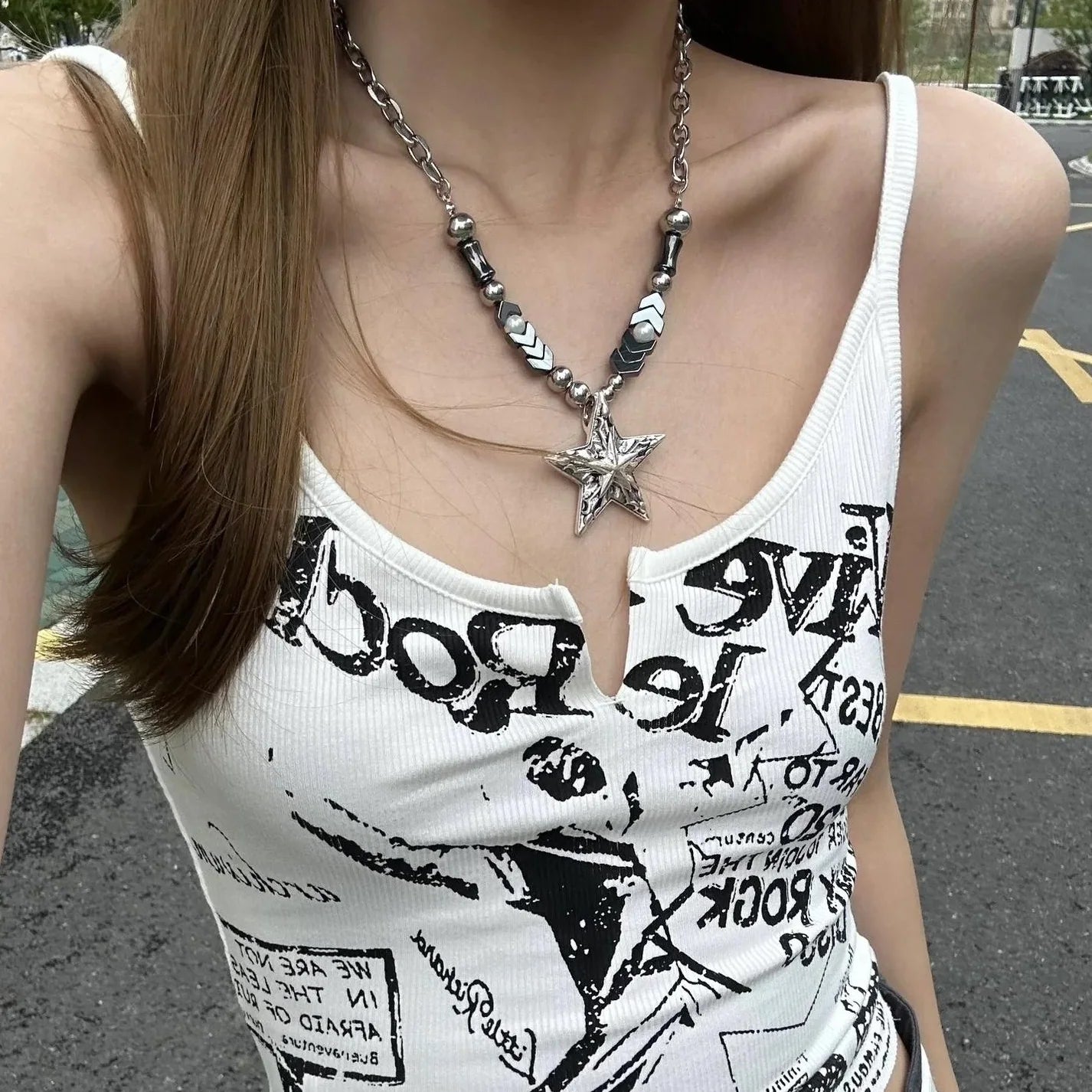 Accessories Y2K Punk Gothic Titanium Steel Choker Necklace