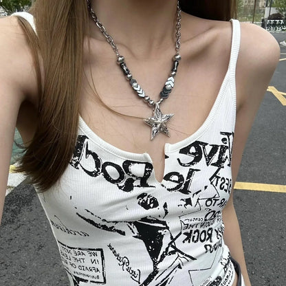 Accessories Y2K Punk Gothic Titanium Steel Choker Necklace