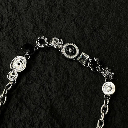 Accessories Y2K Vintage Button Choker Necklace