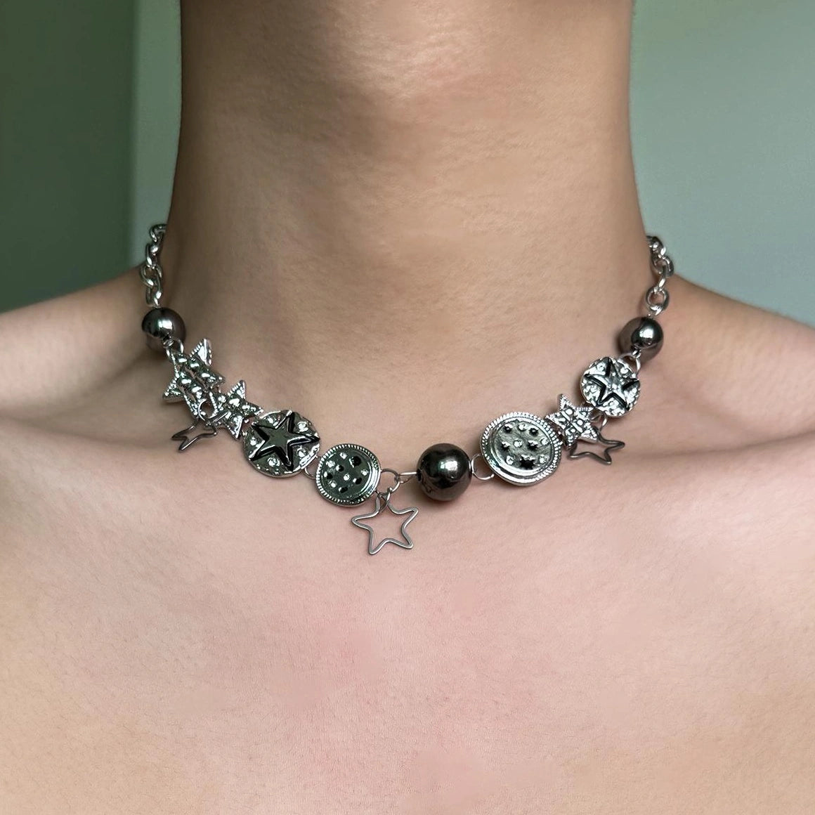 Accessories Y2k Punk Star Alloy Choker Necklace