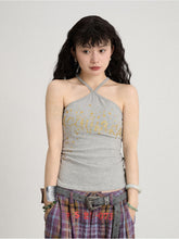 Achihara Bangkok Beach Hot Stamping WomenS Sleeveless Top Can Be Worn Both Inside And Outside  Paired With Autumn Winter Hanging Neck Camisole Vest 44