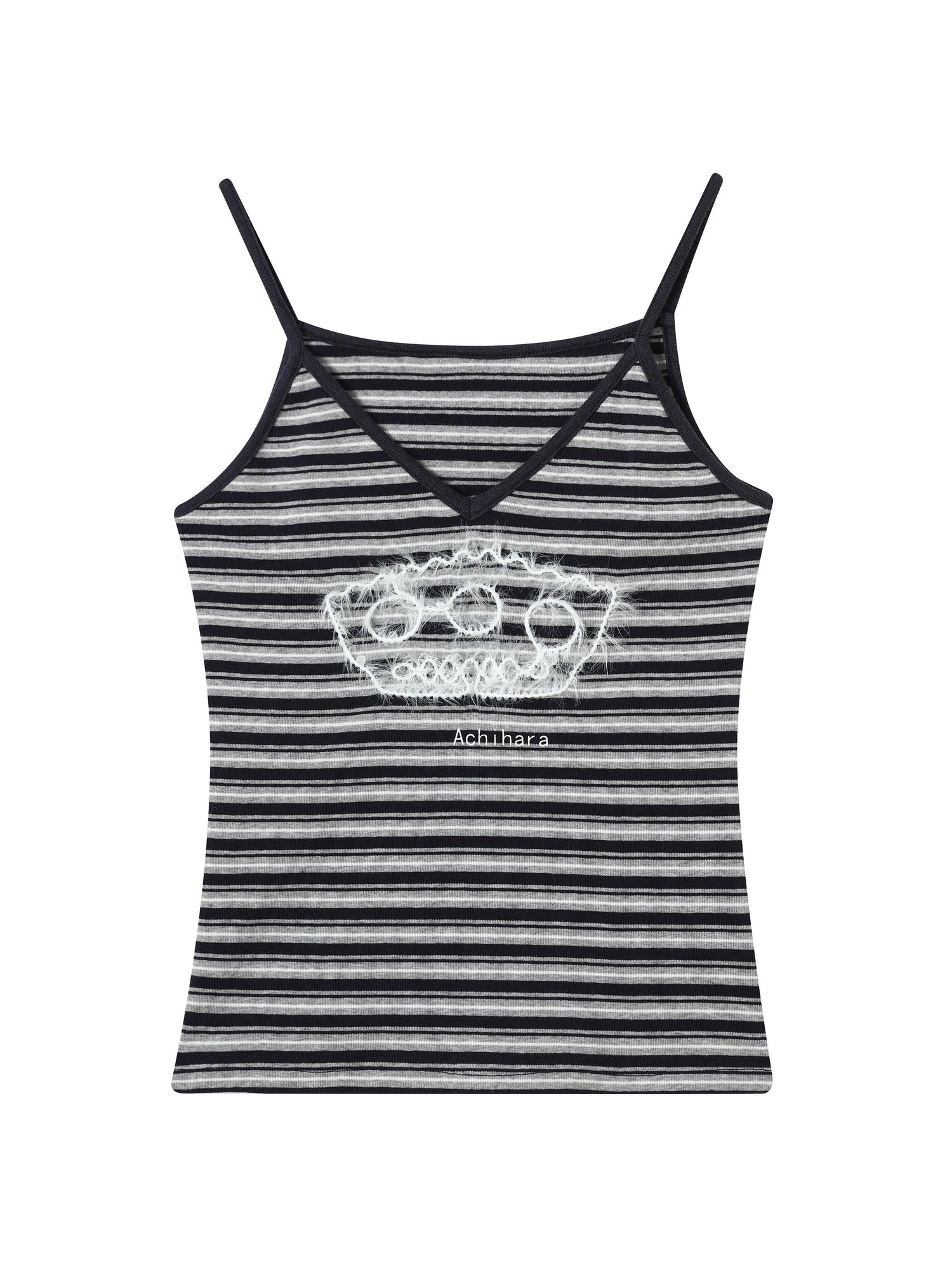 Achihara Brittany Dixie Tank Top Top For Women  Both Inside And Outside  Bottom  Striped Rope Embroidered Strap 9