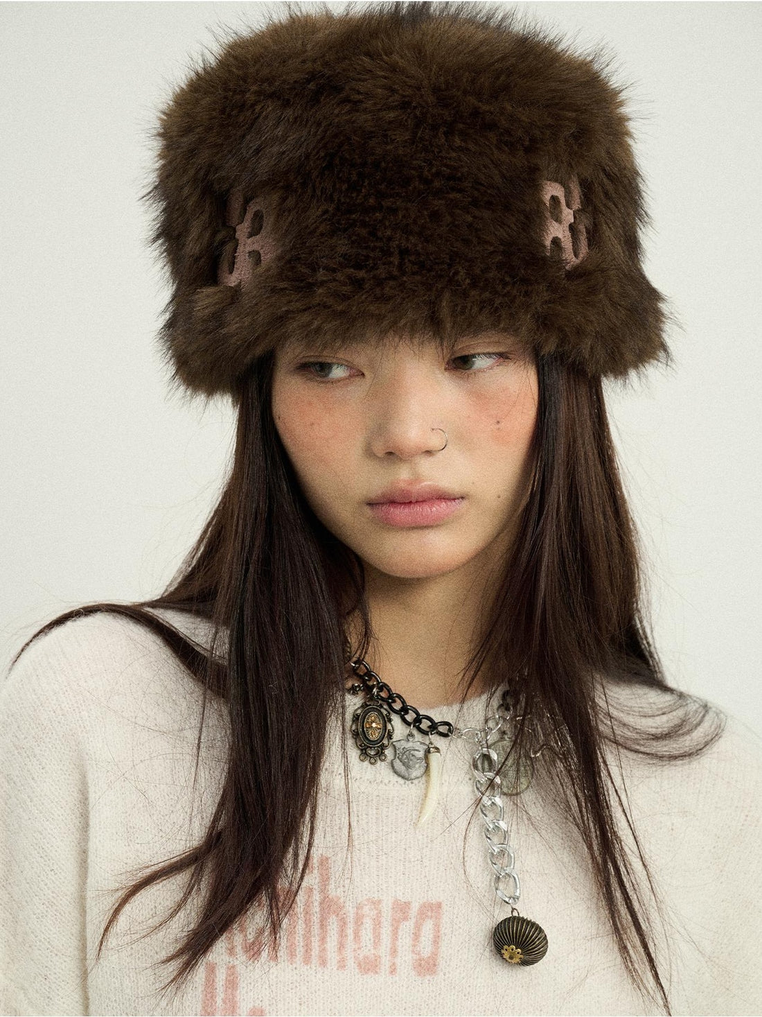 Achihara Cocoa Felt Hat Winter Plush Warm Method Hat 12