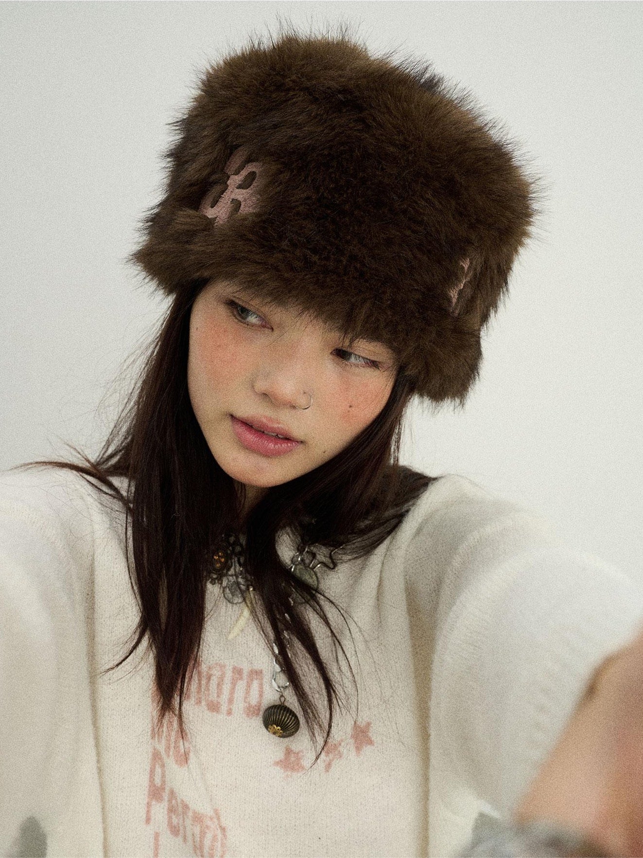 Achihara Cocoa Felt Hat Winter Plush Warm Method Hat 15