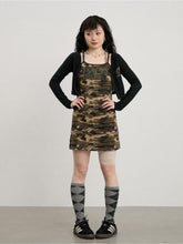 Achihara Dress  Inner And Outer Vest Skirt  2024 New Short Autumn Camouflage Patch Strap Skirt 28