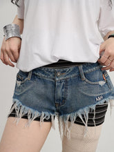 Achihara Edge Tassel Pants 2024 New Summer And Autumn Short Casual Sports Triangle Denim Shorts 5