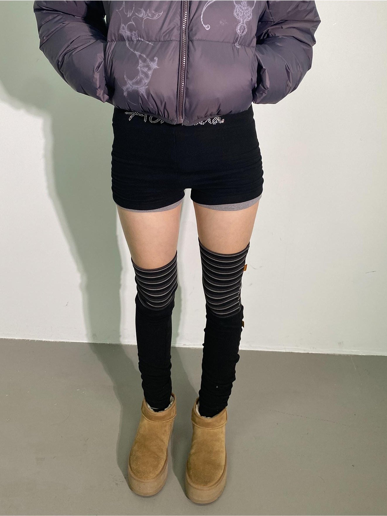 Achihara German Velvet Bottom Pants Autumn And Winter 2024 New Short Pants  Rest Anti Exposure Pants 29