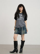 Achihara Island Play Control Hot Pants Summer Autumn 2024 New Casual Denim Split Line Shorts 13