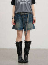 Achihara Island Play Control Hot Pants Summer Autumn 2024 New Casual Denim Split Line Shorts 15