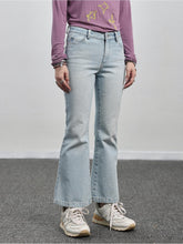 Achihara Pants Wide Leg Casual Flared Autumn And Winter 2024 New Light Blue Denim Seven Inch Micro For Women 31