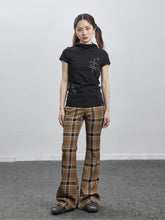 Achihara Pants WomenS Wide Leg Casual 2024 New Autumn And Winter Yellow Checkered Flared 20