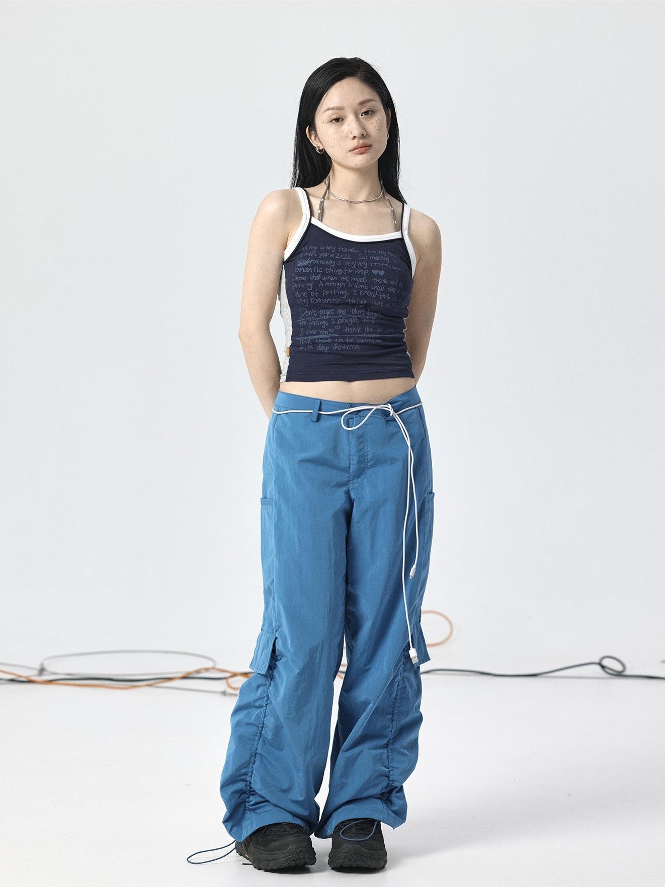 Achihara Parachute Pants And Fishtail Skirt Autumn Winter Casual Workwear  Floor Pants  Synthetic Half Skirt WomenS 27