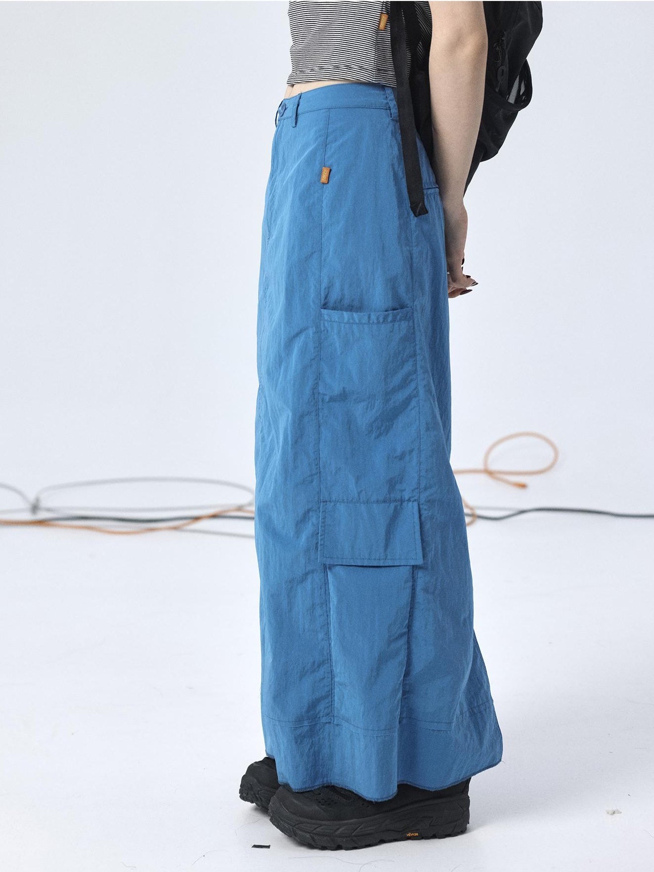 Achihara Parachute Pants And Fishtail Skirt Autumn Winter Casual Workwear  Floor Pants  Synthetic Half Skirt WomenS 34