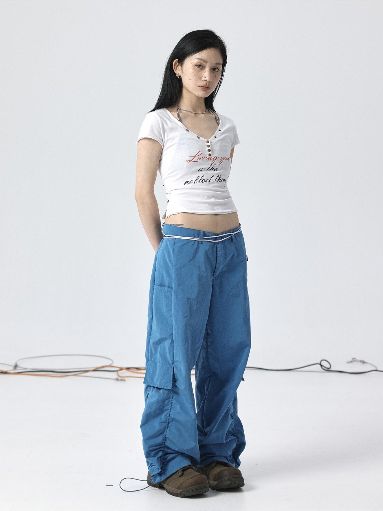 Achihara Parachute Pants And Fishtail Skirt Autumn Winter Casual Workwear  Floor Pants  Synthetic Half Skirt WomenS 36