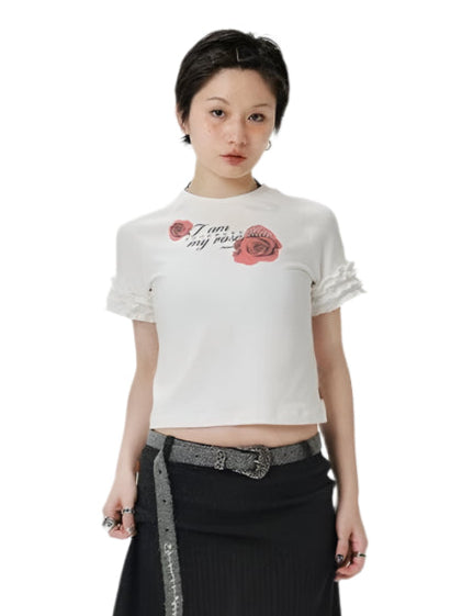 Achihara-Rose-Illustrated-Lace-Sleeve-T-Shirt-Spring-And-Autumn-Short-Sleeved-2024-New-Top-T-Shirt-1