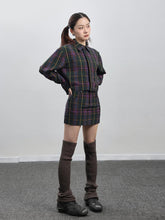 Achihara Shirt  WomenS Skirt  Two Short Skirts  Half Hip Hugging Plaid Unique Top  Super Beautiful Set 20