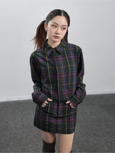 Achihara Shirt  WomenS Skirt  Two Short Skirts  Half Hip Hugging Plaid Unique Top  Super Beautiful Set 31