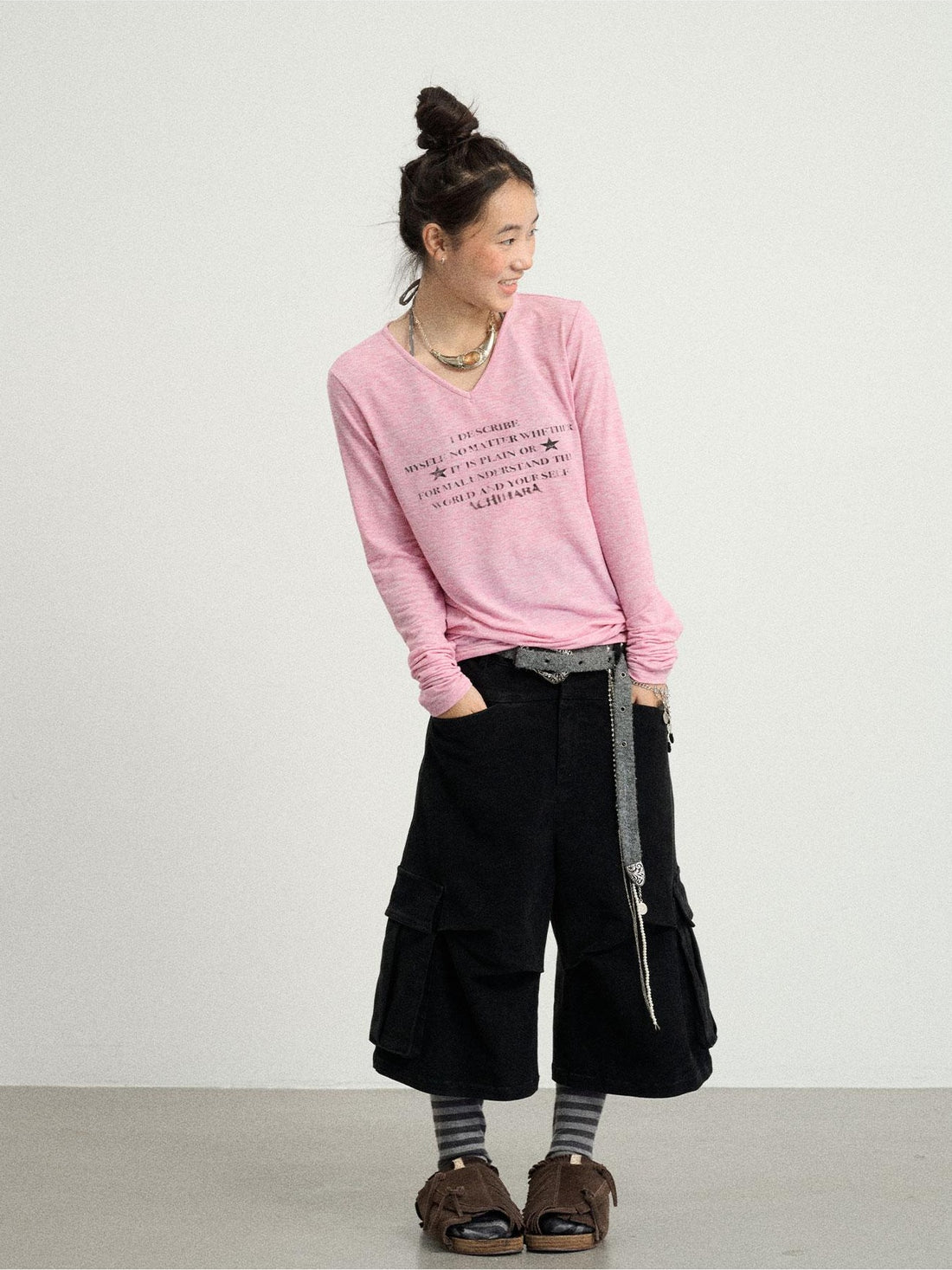 Achihara Top Autumn Winter Base Shirt Can Be Worn Both Inside And Outside For WomenS Clothing. 2024 New Dusk8M Long Sleeved T-shirt 