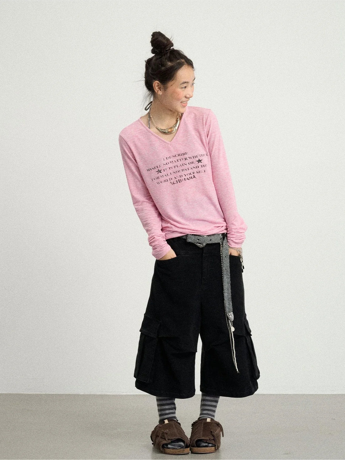 Letter Long-Sleeved T-Shirt